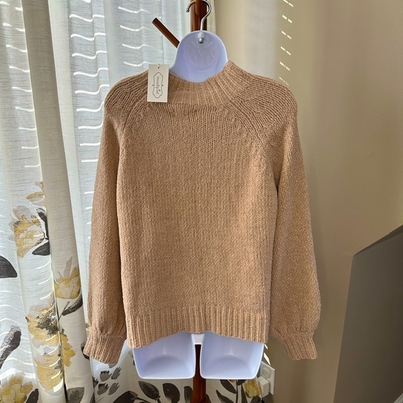 nwt Mud Pie Liara Lurex Sweater Blush Size Small - Picture 6 of 9